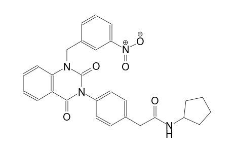 N-cyclopentyl-2-[4-(1-(3-nitrobenzyl)-2,4-dioxo-1,4-dihydro-3(2H)-quinazolinyl)phenyl]acetamide