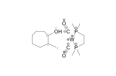Tungsten, dicarbonyl-(.eta.-4-2-methylenecycloheptanone)[1,2-bis(dimethylphosphino)ethane]