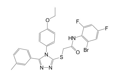 N-(2-bromo-4,6-difluorophenyl)-2-{[4-(4-ethoxyphenyl)-5-(3-methylphenyl)-4H-1,2,4-triazol-3-yl]sulfanyl}acetamide