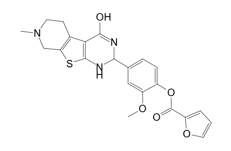 2-Furancarboxylic acid, 4-(1,2,5,6,7,8-hexahydro-4-hydroxy-7-methylpyrido[4',3':4,5]thieno[2,3-d]pyrimidin-2-yl)-2-methoxyphenyl ester