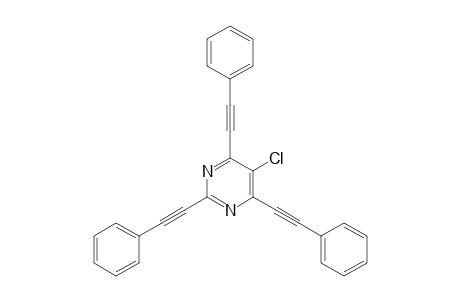 5-Chloro-2,4,6-tris(phenylethynyl)pyrimidine