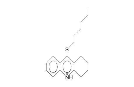 9-Hexylthio-1,2,3,4-tetrahydro-acridinium cation