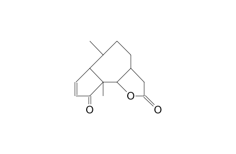 6b,9Ab-dimethyl-3,3ab, 4,5,6,6ab,9a,9bb-octahydro-azuleno(4,5-B)furan-2,9-dione