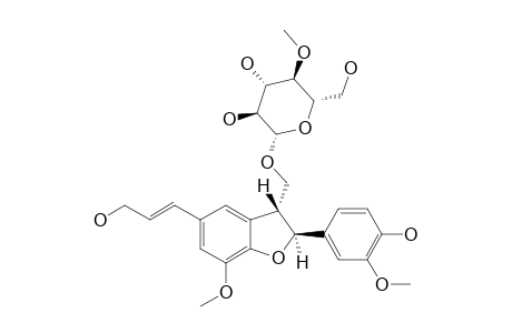 TORTOSIDE-D;(7R,8S)-DEHYDRODICONIFERYL-ALCOHOL-9-O-BETA-D-4''-O-METHYLGLUCOPYRANOSIDE