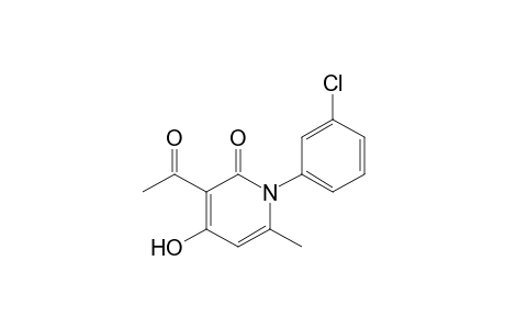 2(1H)-Pyridinone, 3-acetyl-1-(3-chlorophenyl)-4-hydroxy-6-methyl-