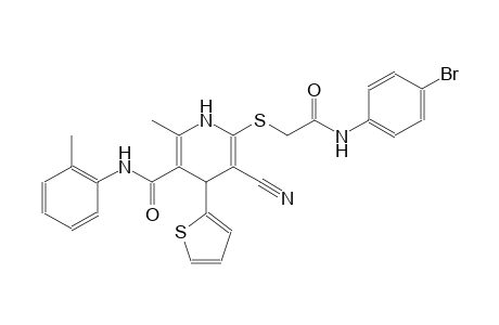 3-pyridinecarboxamide, 6-[[2-[(4-bromophenyl)amino]-2-oxoethyl]thio]-5-cyano-1,4-dihydro-2-methyl-N-(2-methylphenyl)-4-(2-thienyl)-