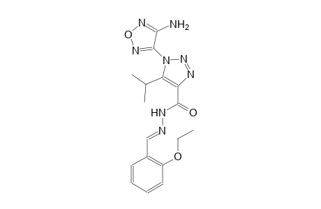 1-(4-amino-1,2,5-oxadiazol-3-yl)-N'-[(E)-(2-ethoxyphenyl)methylidene]-5-isopropyl-1H-1,2,3-triazole-4-carbohydrazide
