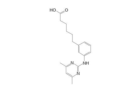 6-(3-((4,6-dimethylpyrimidin-2-yl)amino)phenyl)hexanoic acid