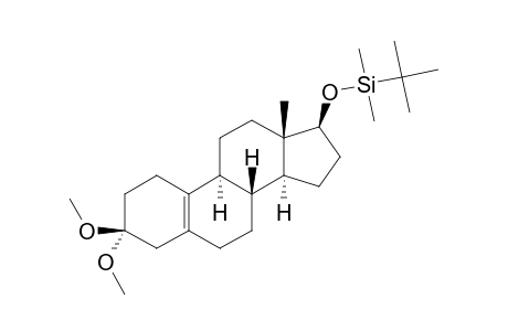 17-β-(tert-butyl-dimethylsiloxy)-3,3-dimethoxyestr-5(10)-ene