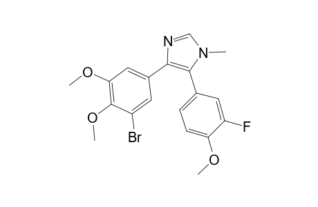 1-Methyl 4-(3'-bromo-4',5'-dimethoxyphenyl)-5-(3''-fluoro-4''-methoxyphenyl)-imidazole