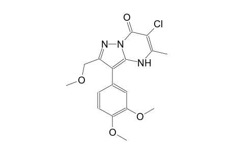 pyrazolo[1,5-a]pyrimidin-7(4H)-one, 6-chloro-3-(3,4-dimethoxyphenyl)-2-(methoxymethyl)-5-methyl-