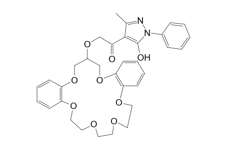18-[(5'-Hydroxy-3'-methyl-1'-phenylpyrazol-4'-yl)carbonylmethoxy]-5,6,8,9,11,12,15,16-octahydro-17H-2,3;14,15-dibenzo-1,4,7,10,13,16-hexaoxacyclononadecahexaene