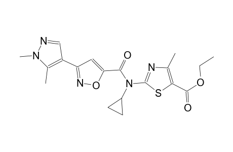 ethyl 2-(cyclopropyl{[3-(1,5-dimethyl-1H-pyrazol-4-yl)-5-isoxazolyl]carbonyl}amino)-4-methyl-1,3-thiazole-5-carboxylate