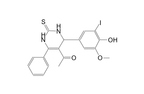 1-[4-(4-hydroxy-3-iodo-5-methoxyphenyl)-6-phenyl-2-thioxo-1,2,3,4-tetrahydro-5-pyrimidinyl]ethanone