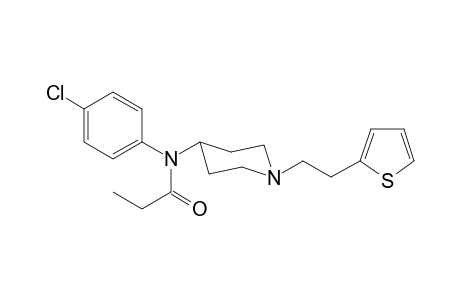 N-(4-Chlorophenyl)-N-(1-[(2-thiophen-2-yl)ethyl]piperidin-4-yl)propanamide