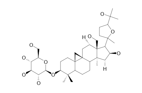 BEESIOSIDE-G;20-XI1,24-XI2-EPOXY-9,19-CYCLOLANOSTANE-3-BETA,16-BETA,18,25-TETRAOL-3-O-BETA-D-GLUCOPYRANOSIDE