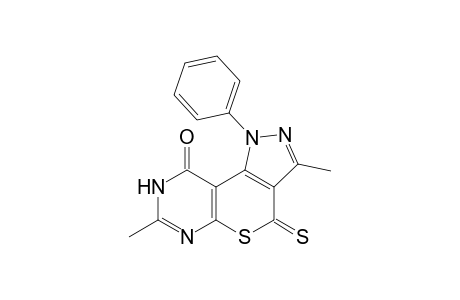 4,8-Dihydro-3,7-dimethyl-1-phenyl-4-thioxopyrazolo[3',4':4,5]thiopyrano[2,3-d]pyrimidin-9(1H)-one