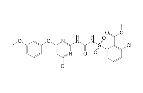 Benzoic acid, 2-chloro-6-[[[[[4-chloro-6-(3-methoxyphenoxy)-2-pyrimidinyl]amino]carbonyl]amino]sulfonyl]-, methyl ester