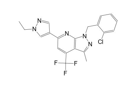 1H-pyrazolo[3,4-b]pyridine, 1-[(2-chlorophenyl)methyl]-6-(1-ethyl-1H-pyrazol-4-yl)-3-methyl-4-(trifluoromethyl)-