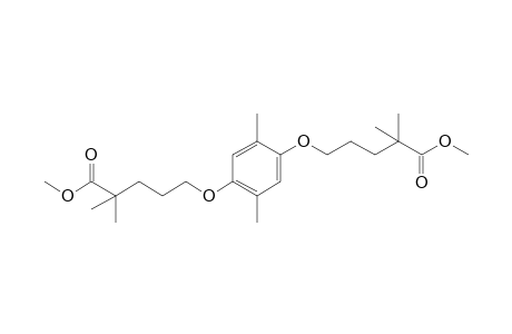 5,5'-[(2,5-dimethyl-p-phenylene)dioxy]bis[2,2-dimethylvaleric acid] dimethyl ester