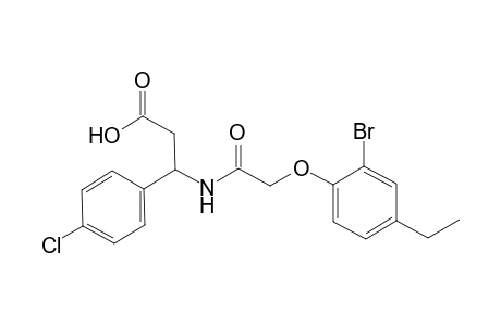 3-[2-(2-bromanyl-4-ethyl-phenoxy)ethanoylamino]-3-(4-chlorophenyl)propanoic acid