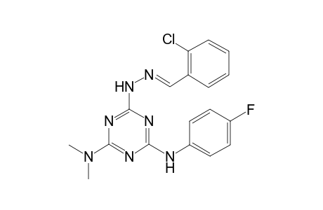 4-N-[(E)-(2-chlorophenyl)methylideneamino]-6-N-(4-fluorophenyl)-2-N,2-N-dimethyl-1,3,5-triazine-2,4,6-triamine