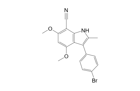 4,6-Dimethoxy-3-(4-bromophenyl)-2-methylindole-7-nitrile