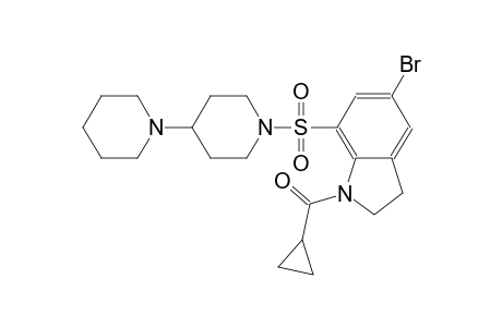 (7-([1,4'-bipiperidin]-1'-ylsulfonyl)-5-bromoindolin-1-yl)(cyclopropyl)methanone