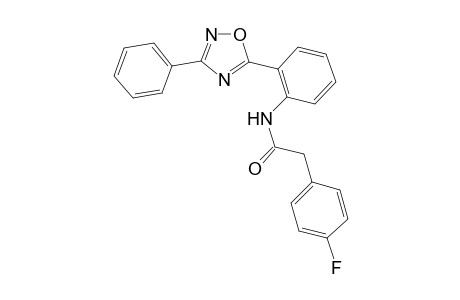 2-(4-fluorophenyl)-N-[2-(3-phenyl-1,2,4-oxadiazol-5-yl)phenyl]acetamide