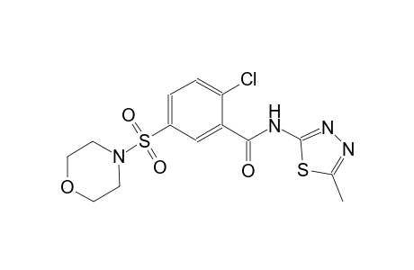 benzamide, 2-chloro-N-(5-methyl-1,3,4-thiadiazol-2-yl)-5-(4-morpholinylsulfonyl)-