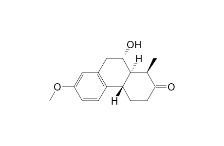 (1R*,4aS*,10S*,10aR*)-10-Hydroxy-7-methoxy-1-methyl-3,4,4a,9,10,10a-hexahydrophenanthren-2(1H)-one