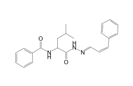 Pentanoic acid, 2-benzamido-4-methyl-, N'-cinnamylidenehydrazide