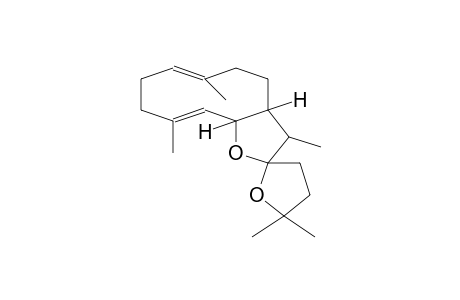 SPIRO[CYCLODECA[b]FURAN-2(3H),2'(3'H)-FURAN], 3a,4,4',5,5',8,9,11a-OCTAHYDRO-3,5',5',6,10-PENTAMETHYL-