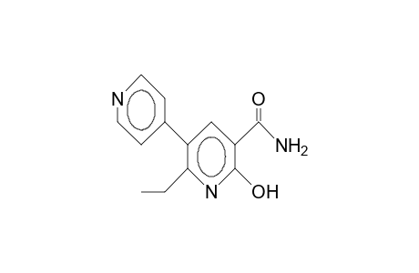 2-Hydroxy-6-ethyl-5-(4-pyridyl)-3-pyridinecarboxamide