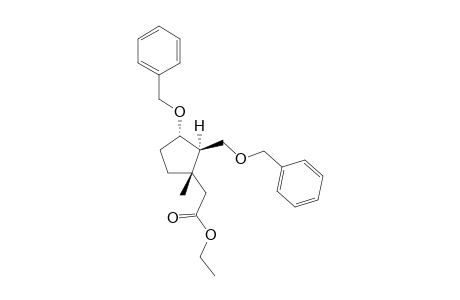 2-[(1S,2R,3S)-1-methyl-3-phenylmethoxy-2-(phenylmethoxymethyl)cyclopentyl]acetic acid ethyl ester