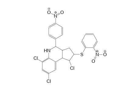 1H-cyclopenta[c]quinoline, 1,6,8-trichloro-2,3,3a,4,5,9b-hexahydro-4-(4-nitrophenyl)-2-[(2-nitrophenyl)thio]-