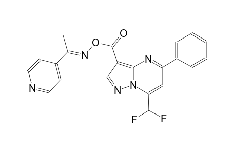 (1E)-1-(4-pyridinyl)ethanone O-{[7-(difluoromethyl)-5-phenylpyrazolo[1,5-a]pyrimidin-3-yl]carbonyl}oxime