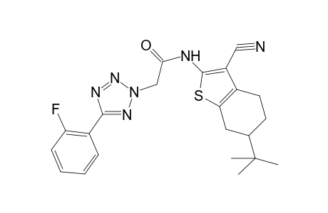 2H-1,2,3,4-Tetrazole-2-acetamide, N-[3-cyano-6-(1,1-dimethylethyl)-4,5,6,7-tetrahydro-1-benzothiophen-2-yl]-5-(2-fluorophenyl)-