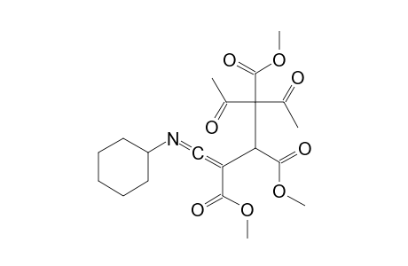 Dimethyl 2-(N-cyclohexyliminomethylidene)-3-(1-acetyl-1-methoycarbonyl-2-oxopropyl)succinate