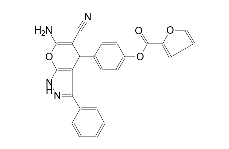 4-(6-amino-5-cyano-3-phenyl-1,4-dihydropyrano[2,3-c]pyrazol-4-yl)phenyl 2-furoate