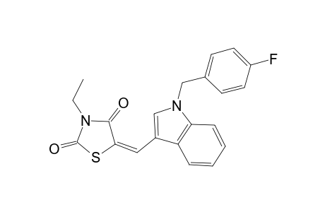 (5E)-3-ethyl-5-[[1-(4-fluorobenzyl)indol-3-yl]methylene]thiazolidine-2,4-quinone
