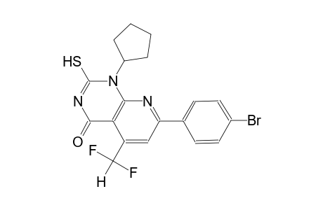 pyrido[2,3-d]pyrimidin-4(1H)-one, 7-(4-bromophenyl)-1-cyclopentyl-5-(difluoromethyl)-2-mercapto-