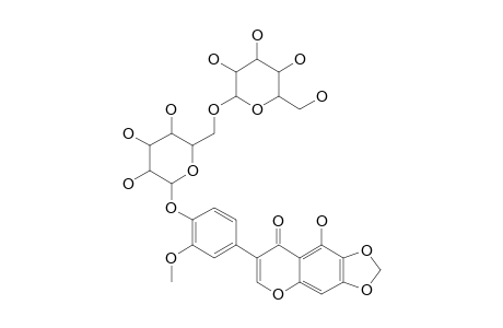 IRIFLOGENIN-4'-O-[BETA-D-GLUCOPYRANOSYL-(1->6)-BETA-D-GLUCOPYRANOSIDE]