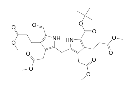 1H-Pyrrole-3-propanoic acid, 2-[(1,1-dimethylethoxy)carbonyl]-5-[[5-formyl-3-(2-methoxy-2-oxoethyl)-4-(3-methoxy-3-oxopropyl)-1H-pyrrol-2-yl]methyl]-4-(2-methoxy-2-oxo ethyl)-, methyl ester