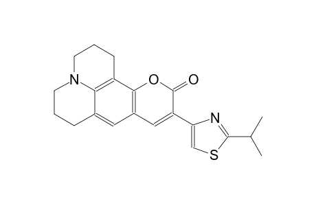 10-(2-isopropyl-1,3-thiazol-4-yl)-2,3,6,7-tetrahydro-1H,5H,11H-pyrano[2,3-f]pyrido[3,2,1-ij]quinolin-11-one