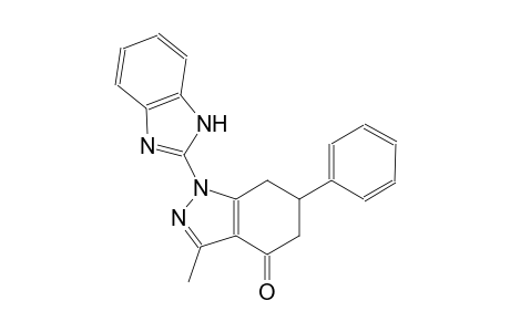 4H-indazol-4-one, 1-(1H-benzimidazol-2-yl)-1,5,6,7-tetrahydro-3-methyl-6-phenyl-