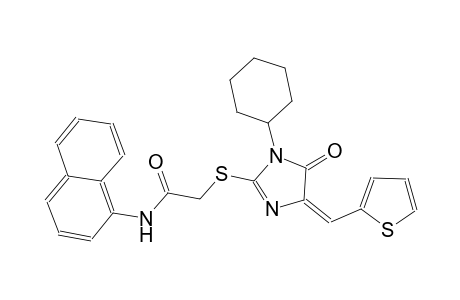 2-{[(4E)-1-cyclohexyl-5-oxo-4-(2-thienylmethylene)-4,5-dihydro-1H-imidazol-2-yl]sulfanyl}-N-(1-naphthyl)acetamide