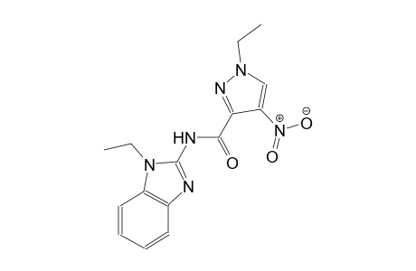 1-ethyl-N-(1-ethyl-1H-benzimidazol-2-yl)-4-nitro-1H-pyrazole-3-carboxamide