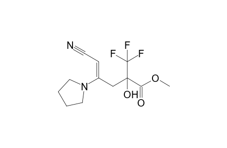 Methyl 5-cyano-2-hydroxy-4-pyrrolidin-1-yl-2-(trifluoromethyl)pent-4-enoate