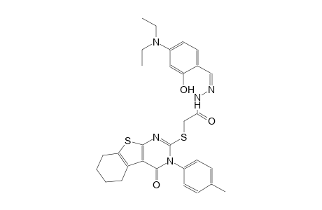 N'-{(Z)-[4-(diethylamino)-2-hydroxyphenyl]methylidene}-2-{[3-(4-methylphenyl)-4-oxo-3,4,5,6,7,8-hexahydro[1]benzothieno[2,3-d]pyrimidin-2-yl]sulfanyl}acetohydrazide
